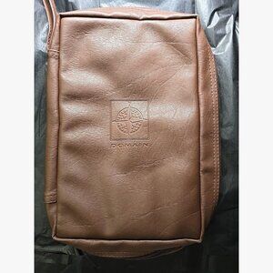 NEW Mary Kay Domain Men Shave Toiletry Travel Gym Brown Bag 10.5"x5" LARGE PHOTO